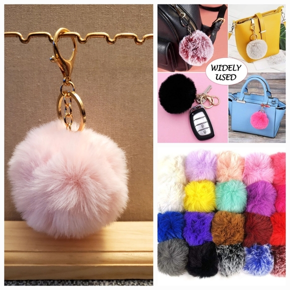 Cute Fashion Faux-Fur Puff Ball - Picture 1 of 8